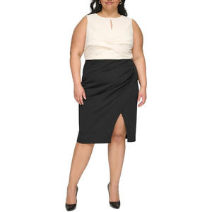 DKNY Plus Size Black & Ivory Dress 22W - Work Dresses